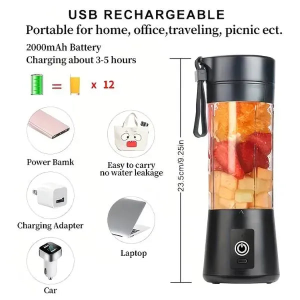 Portable Electric Juicer Blender for Home Office Travel